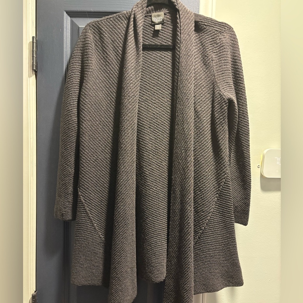 Eileen Fisher 100% Wool Women Cardigan